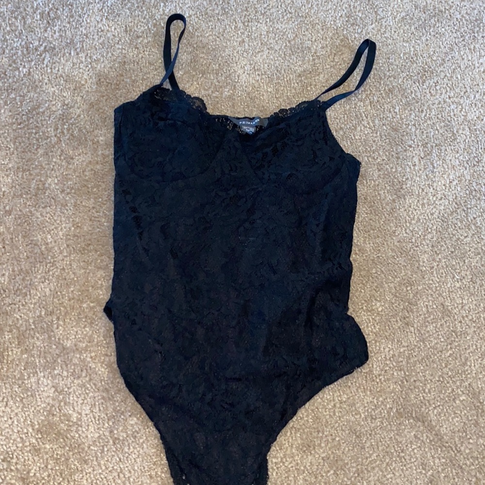 Black lace bodysuit